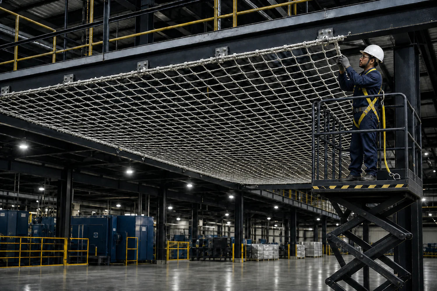 Industrial Safety Nets installation example