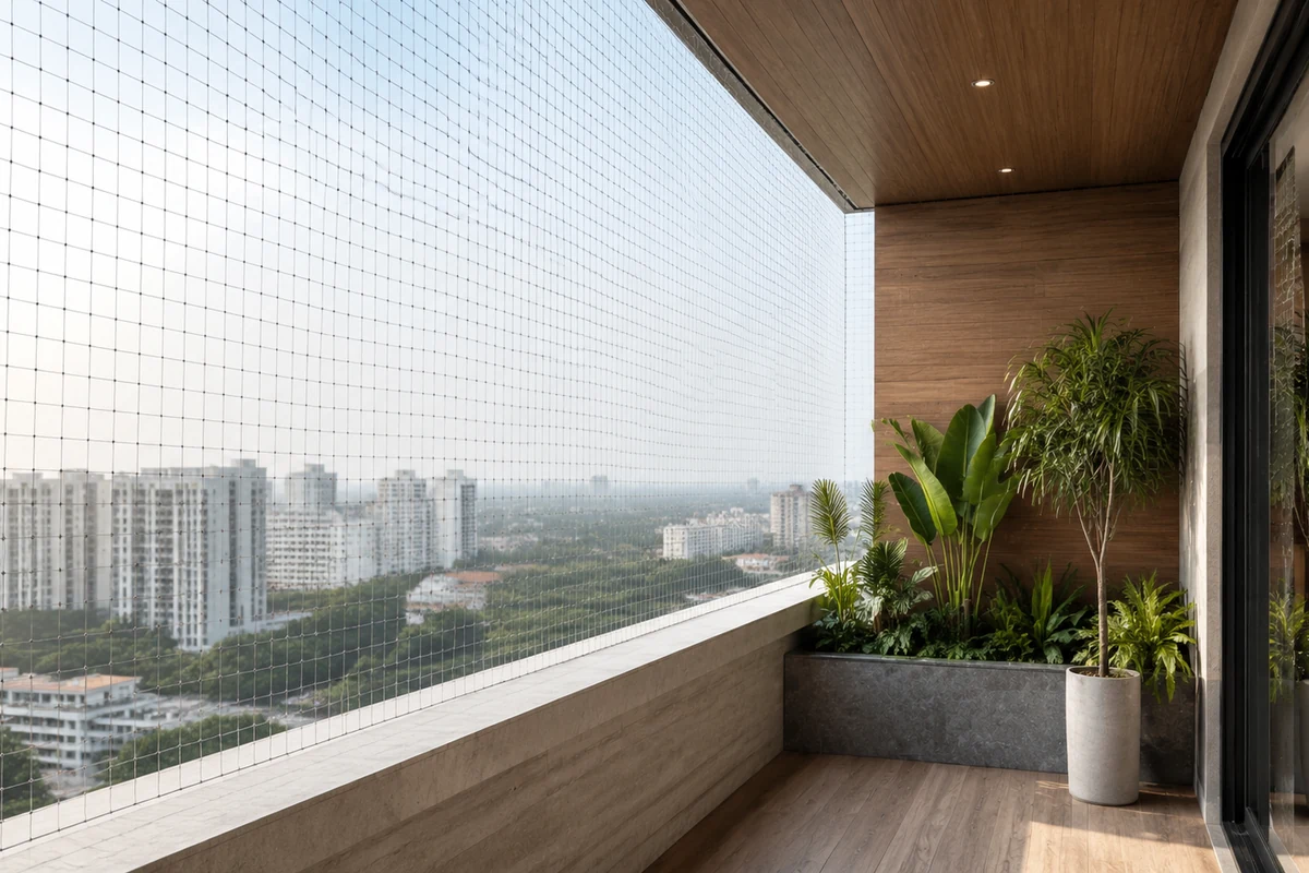 Balcony Safety Nets installation example