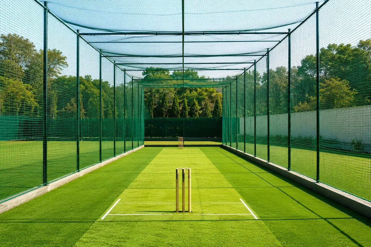 Cricket Practice Nets installation example